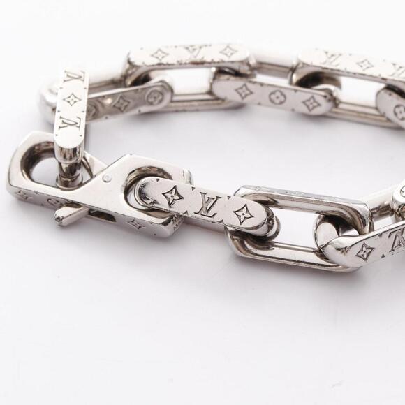 LOUIS VUITTON Silver Monogram Charm Bracelet - Picture 5 of 7